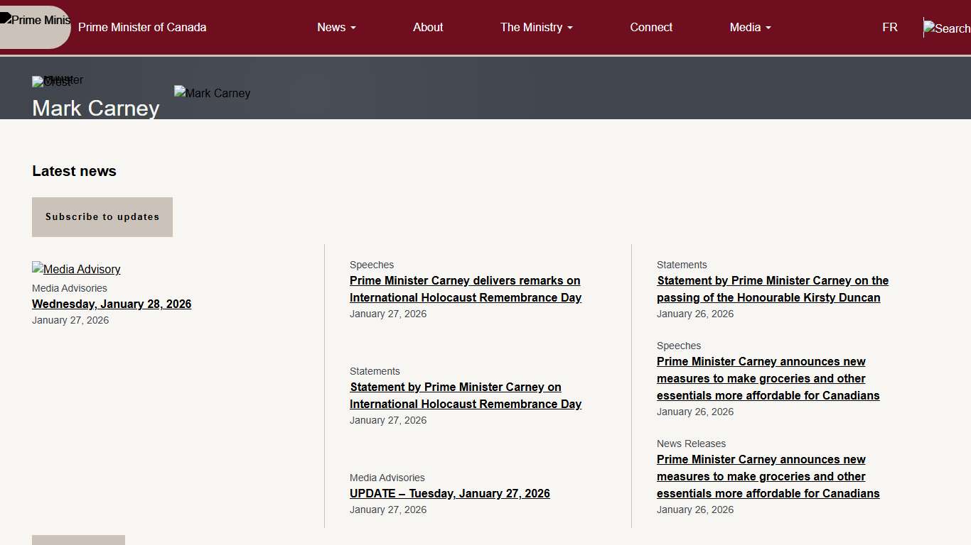 Mark Carney - Prime Minister of Canada Prime Minister of Canada